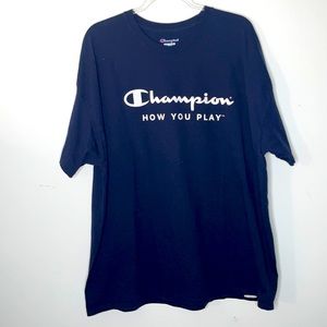 Champion How You Play Graphic T-Shirt in Navy Blue